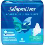 Absorvente Sempre Livre Adapt Noite e Dia Com Abas 8 unidades