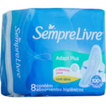 Absorvente Sempre Livre Adapt Plus com Abas 8 unidades