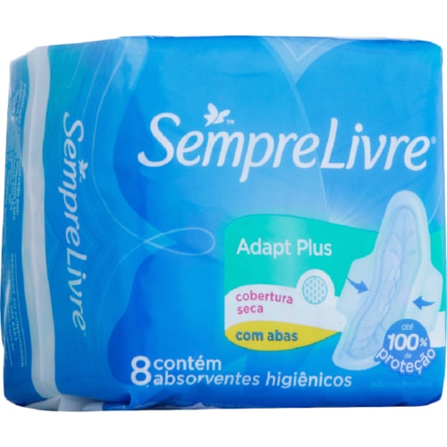 Absorvente Sempre Livre Adapt Plus com Abas 8 unidades
