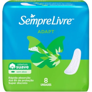 Absorvente Sempre Livre Cobertura Suave Sem Abas 8 unidades