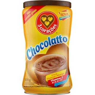 Achocolatado 3 Corações Chocolatto Lata 370g