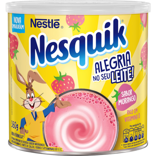 Achocolatado em Pó Nesquik de Morango 380g