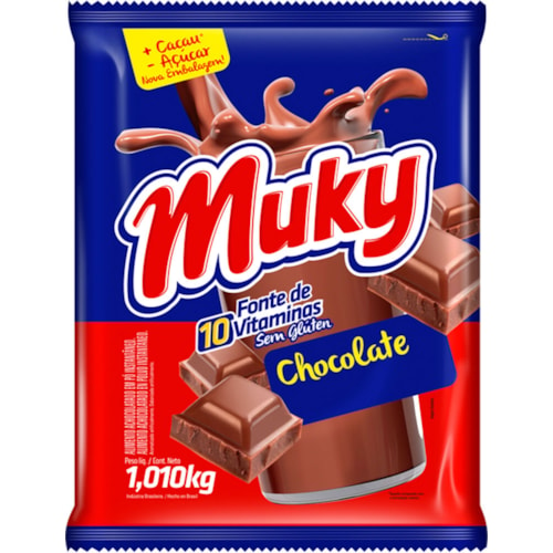 Achocolatado Muky em pó Instantâneo Refil 1,010kg