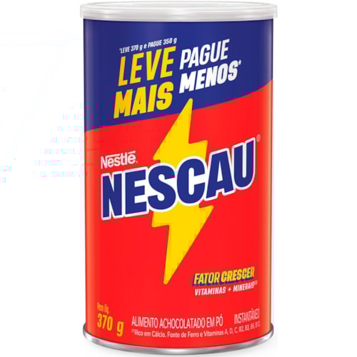 Achocolatado Nescau Tradicional em Pó Leve 370g Pague 350g