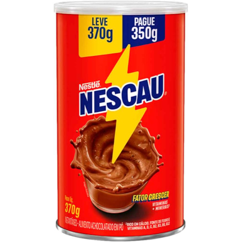 Achocolatado Nescau Tradicional em Pó Leve 370g Pague 350g