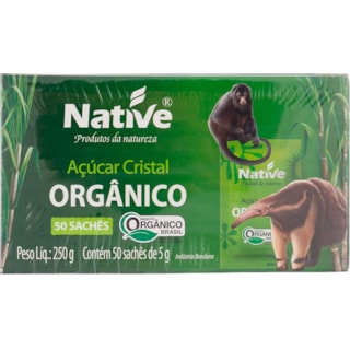 Açúcar Cristal Native Orgânico Sachet 50Un 5g