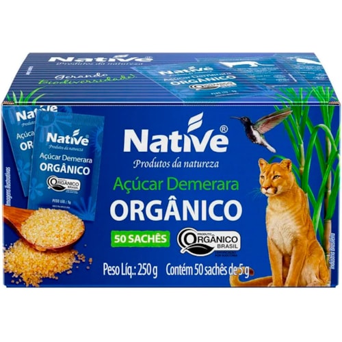 Açúcar Demerara Native Orgânico Sachet 50Un 5g