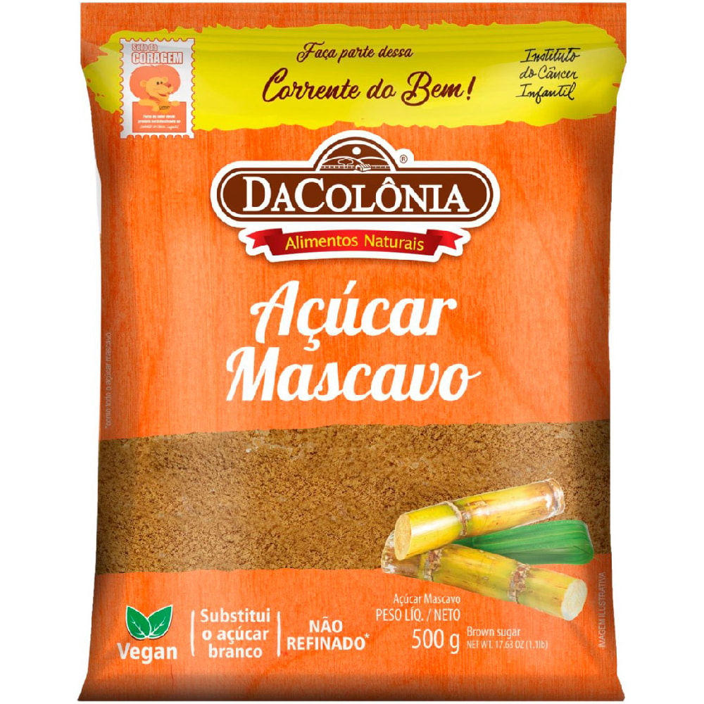 Açúcar Mascavo DaColônia 500g - Destro