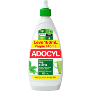 Adoçante Líquido Adocyl Stevia Leve 160ml Pague 140ml