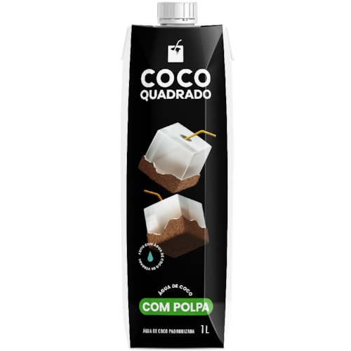Água de Coco Coco Quadrado com Polpa 1L