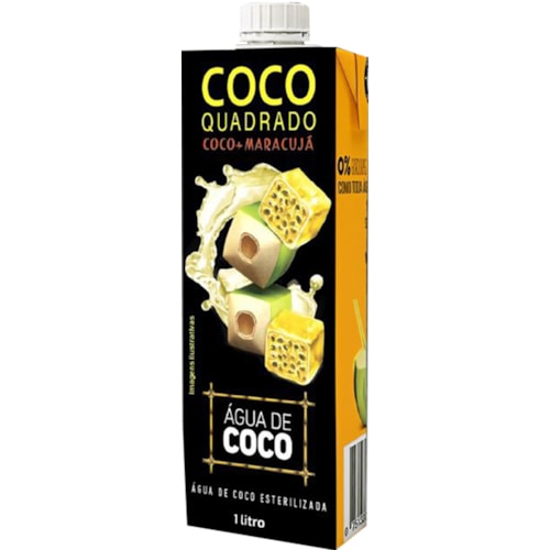 Água de Coco Quadrado Sabor Maracujá 1L