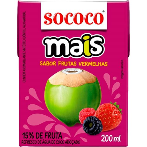 Água de Coco Sococo Frutas Vermelhas 200ml