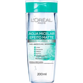 Água Micelar L'Oréal Paris Efeito Matte Antioleosidade 200ml
