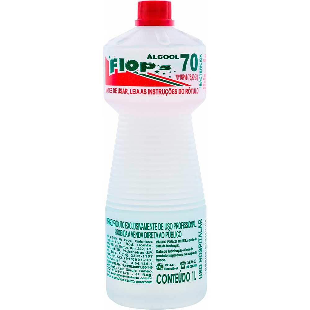 Álcool 70 INPM Flops Bac 1L - Destro
