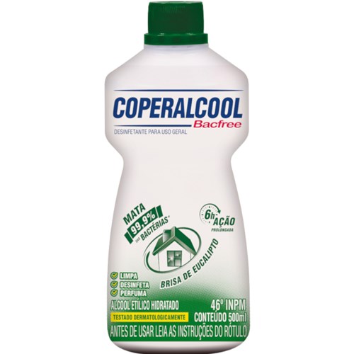 Álcool Coperalcool Bacfree Líquido Eucalipto 46 INPM 500ml