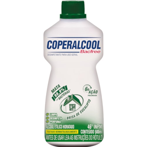 Álcool Coperalcool Bacfree Líquido Eucalipto 46 INPM 500ml