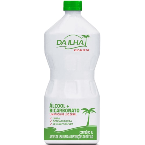 Álcool Da Ilha Eucalipto Com Bicarbonato 1L