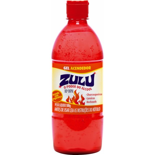 Álcool em Gel Acendedor Zulu 80° INPM 500g