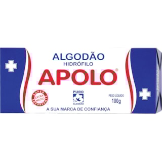 Algodão Hidrófilo Apolo Caixa 100g