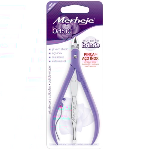 Alicate de Cutícula Merheje Basic 1 Unidade