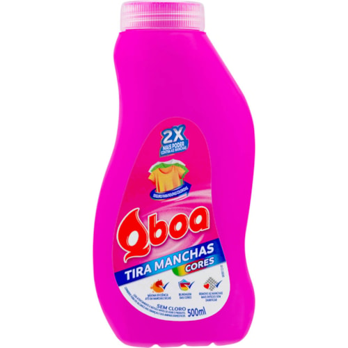 Alvejante Qboa Cores Tira Manchas Sem Cloro 500ml