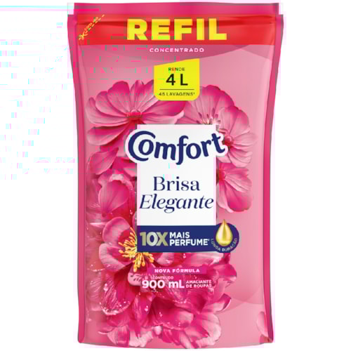 Amaciante Concentrado Comfort Brisa Elegante Refil 900ml