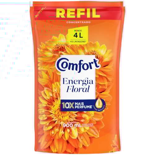 Amaciante Concentrado Comfort Energia Floral Refil 900ml