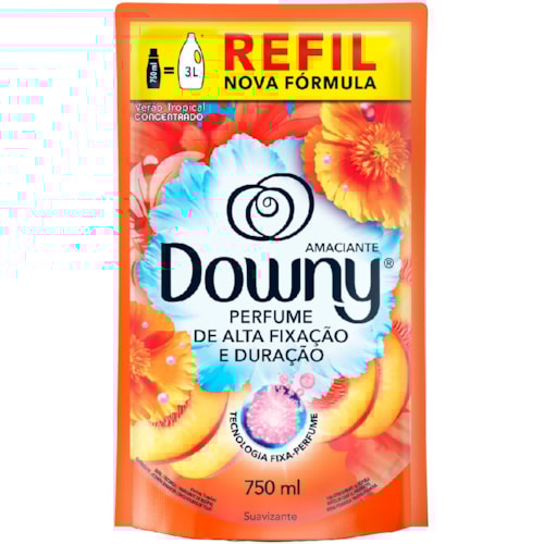 Amaciante Concentrado Downy Verão Tropical 750ml Refil