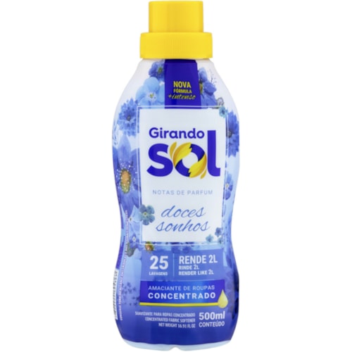 Amaciante Concentrado Girando Sol Azul 500ml