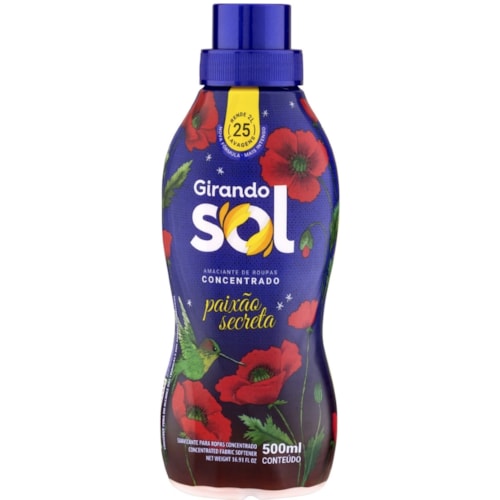 Amaciante Concentrado Girando Sol Vermelho 500ml