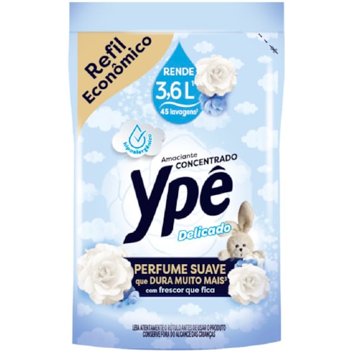 Amaciante Concentrado Ypê Delicado Refil 900ml