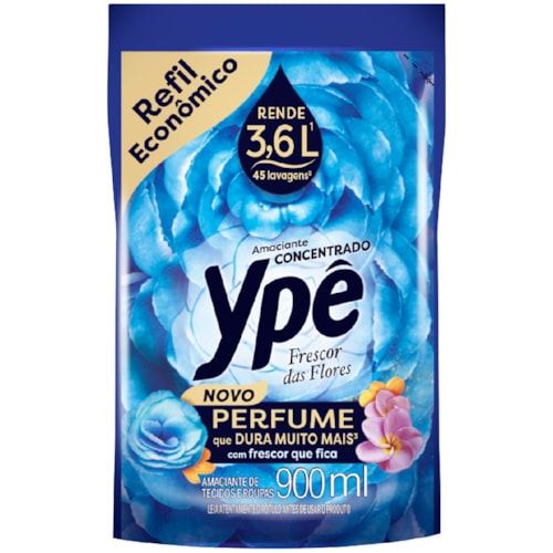 Amaciante Concentrado Ypê Frescor das Flores Refil 900ml