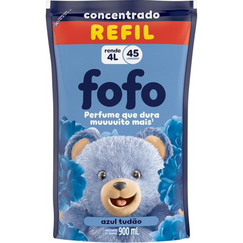 Amaciante Fofo Azul Tudão Refil 900ml