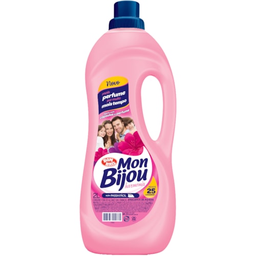 Amaciante Mon Bijou Passa Fácil Rosa Harmonia 2l