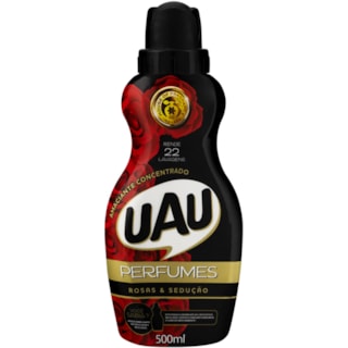 Amaciante UAU Perfumes Rosa e Sedução Concentrado 500ml