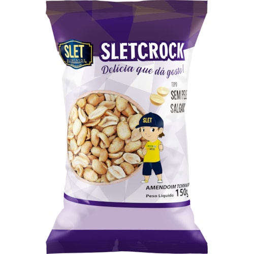 Amendoim Sem Pele Slet Rock Salgado 150g