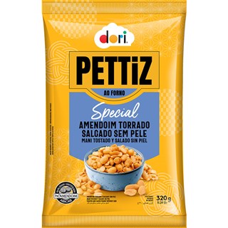 Amendoim Torrado Pettiz Com Sal Sem Pele 320g