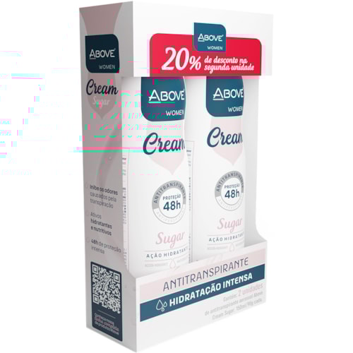 Antitranspirante Above Woman Cream Sugar Aerossol 150ml 2Un