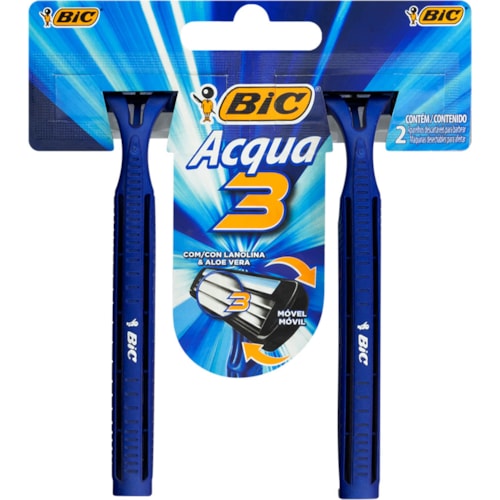 Aparelho de Barbear Bic Acqua 3 2 unidades