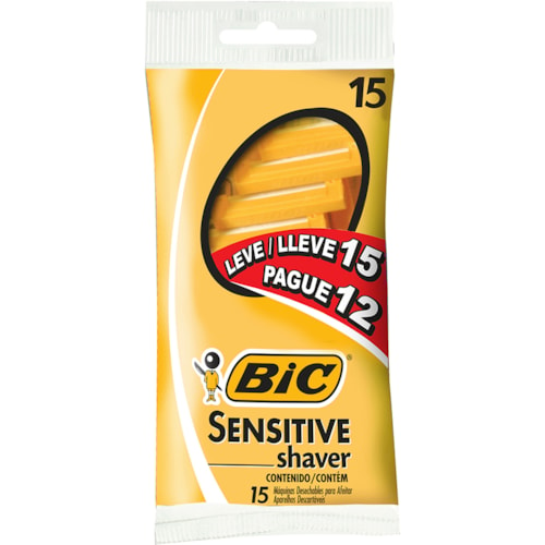 Aparelho de Barbear Bic Sensitive 15 unidades