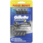 Aparelho de Barbear Gilette Prestobarba 3 Carbono Descartável Pague Me