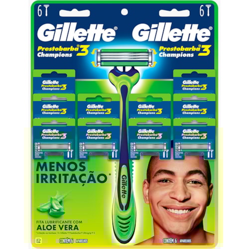 Aparelho de Barbear Gilette Prestobarba3 Champions Descartável