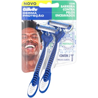 Aparelho de Barbear Gillette Derma Proteção Descartável 2Un