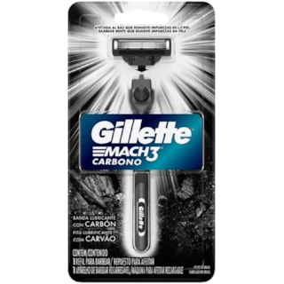 Aparelho de Barbear Gillette Mach3 Carbono