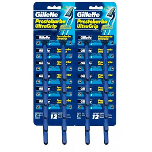 Aparelho de Barbear Gillette Prestobarba UltraGrip Fixa Cartela 24Un