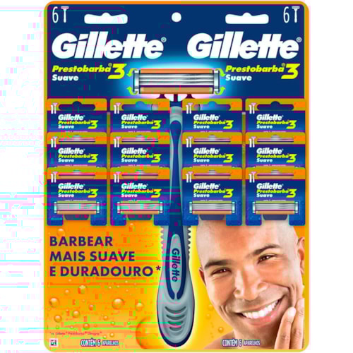 Aparelho de Barbear Gillette Prestobarba3 Suave