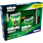 Aparelho de Barbear Mach3 Sensitive+2 Cargas Grátis e Porta Aparelho