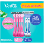 Aparelho de Depilar Gillette Venus Suave e Íntima 4Un + 2Un
