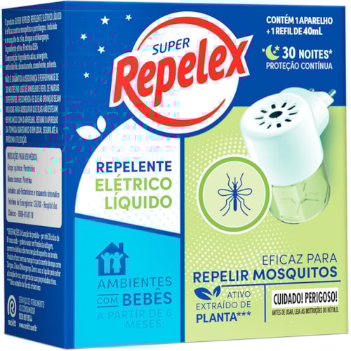 Aparelho Elétrico Repelex + Refil 40ml