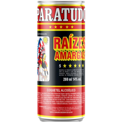 Aperitivo Paratudo Raízes Amargas Lata 269ml - Destro